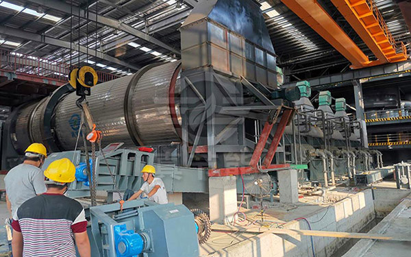 紅薯渣烘干機(jī)安裝現(xiàn)場